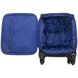 Kenneth Cole Reaction Going Places 16" Polyester Expandable 4-Wheel Carry-on Spinner Luggage, Black