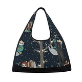 Gym Bag Funny Baby Sloths Women Yoga Canvas Duffel Bag Crossbody Tennis Racket Tote Travel Bags