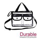 Premium Clear Makeup Organizer PVC Toiletry Bag 10" x 7" x 4" | Transparent Cosmetic Bag For
