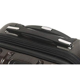 Mia Toro M1028-03Pc-Slv Italy Diamante Spazzolato Hardside Spinner Luggage 3 Piece Set, Silver