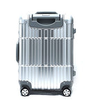 Cloud 9 - All Aluminum Luxury Hard Case Checked 24" Durable with 360 Degree 4 Wheel Spinner TSA Approved