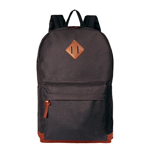 black backpack with brown leather bottom Shop Youngerbaby Pu Leather Bottom 14" M – Luggage Factory