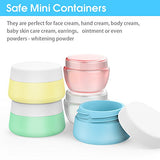 Travel Accessories Bottles Containers Sets, Silicone & PP Cream Jars for toiletries, Compact Travel Size Containers with Hard Sealed Lids for Face Hand Body Cream (5 Pieces)