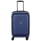 Delsey Luggage Cruise Lite Hardside 21" Carry on Exp. Spinner W/ Front Pocket, Blue