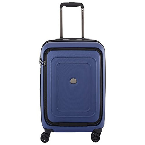 Delsey Luggage Cruise Lite Hardside 21" Carry on Exp. Spinner W/ Front Pocket, Blue