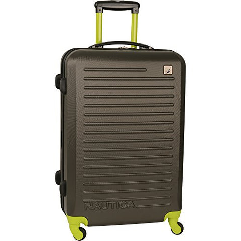 Nautica Tide Beach 25 Inch Hardside Spinner Suitcase (Classic Grey)