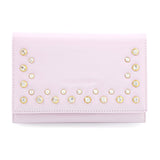 Damara Rhinestones Women Patent Leather Messenger Bags,Light Purple