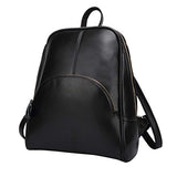 ABage Women's Backpack Purse Vintage Genuine Leather Travel Lightweight Backpack, Black