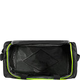 Fila Lasers Small Sports Duffel Gym Bag, Black/Neon Lime, One Size