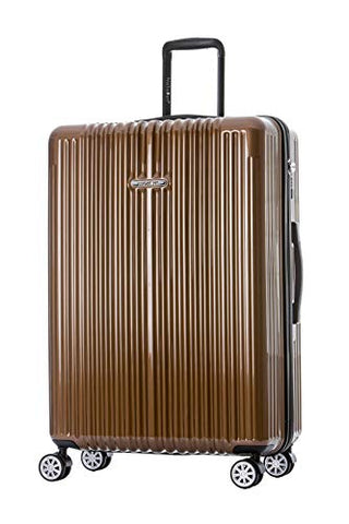 NaSaDen Suitcases with wheels Large luggage TSA Lock ABS+PC [Coffee Gold] 29-Inch German Design lightweight away luggage