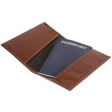 Alpineswiss Rfid Blocking Leather Passport Cover Id Protection Travel Case Brown