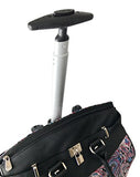 Trendy Flyer Computer/Laptop Rolling Bag 4 Wheel Case Paisley Pink