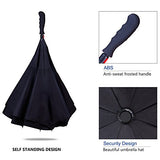 Evridwear Reverse Folding Double Layer Inverted Umbrella, Self-Standing, C-Shaped or Classic