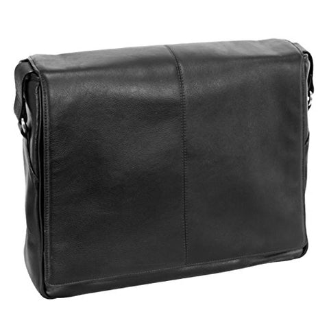 Siamod San Francesco 45355 Black Leather Messenger Bag