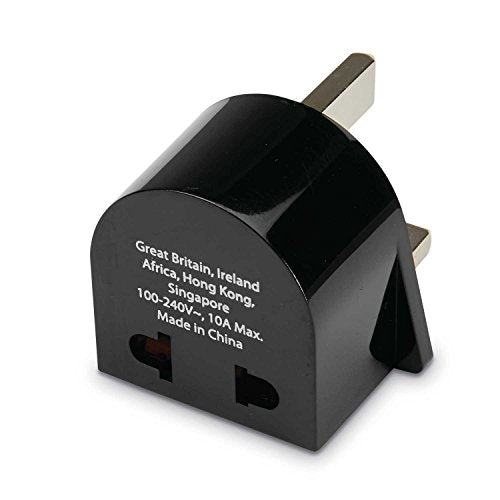 Samsonite Individual Country Power Adapter Plugs Upc U.K./Ireland/Hong Kong/Singapore, Black