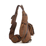 Men Chest Bag Sling Single Shoulder Strap Pack Bag Canvas Travel Bag Rucksack Crossbody Casual Bags