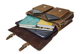 Leather Laptop Messenger Bag Vintage Briefcase Satchel for Men and Women- 16 Inch by Vintage