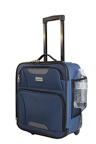 Boardingblue Airlines Rolling Personal Item Under Seat Mini Luggage 16.5" (Navy)