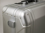 Zero Halliburton Geo Aluminum Carry On 4 Wheel Spinner Travel Case, Silver, One Size