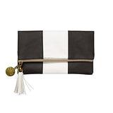 C.R. Gibson Leatherette Fold-Over Accessory Case, Black & White