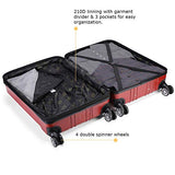 Travel Joy Luggage Set Expandable Suitcase Carry On TSA Locks Lightweight Spinner Wheels ABS+PC Premium Hardshell Luggage 20 24 28 inch 3 Piece Sets