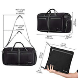 Gonex 100L Packable Travel Duffle Bag, Extra Large Luggage Duffel (Black)