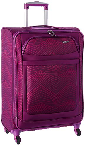 American Tourister Ilite Max Softside Spinner 25, Pink/Purple Stripes