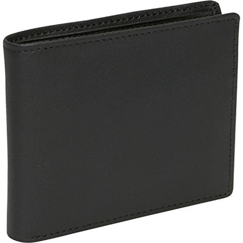 Royce Leather Men'S Rfid Blocking Bifold Wallet In Leather With Double Id Display, Black