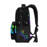 Unicorn Student Backpack for Teen Boys Girls Magic Rainbow Galaxy School Bag Bookbag Travel Laptop Daypack Book bag Shoulder Bag for Kids Elementary