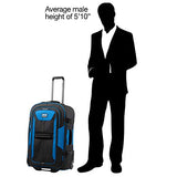 Travelpro Bold-Softside Expandable Rollaboard Upright Luggage, Blue/Black, Checked-Large 28-Inch