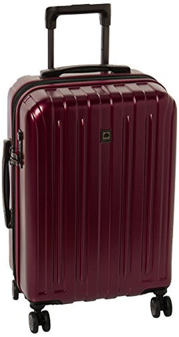 DELSEY Paris Luggage Helium Titanium 21" Carry-On Expandable Spinner Trolley, Black Cherry Red