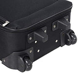 Jetstream 20 Inch Lightweight Luggage Softside Carry On Suitcase (Black)