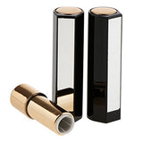 Baoblaze 2 Pieces BPA Free Refillable Black / Red Empty Lipstick Tube Lip Balm Container Holder