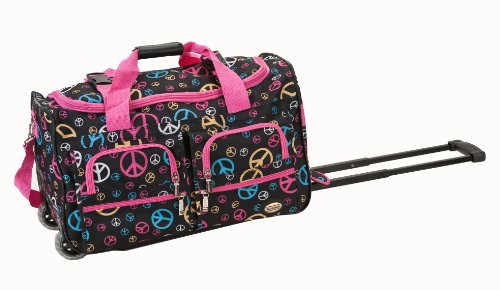 Rockland Luggage Rolling 22 Inch Duffle Bag, Peace, One Size