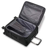 Samsonite Lineate Expandable Softside Checked Luggage with Spinner Wheels, 29 Inch, Obsidian Black