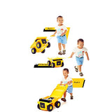 PUQU Monster Truck Design Kids Travel Suitcase Toddler Luggage With Wheels (Yellow)