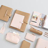 kikki.K Signature Edition Collection - Leather Luggage Tag in Blush, Luggage Tag Insert, Plastic Window, Large Size Insert Section for Business Cards, 4.53" L x 2.60" W x 0.20" H
