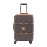 Delsey Chatelet Hard Plus 4-Wheel Slim Cabin Trolley Case 55cm - Chocolate