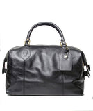Barbour Medium Travel Explorer Leather Bag - Black