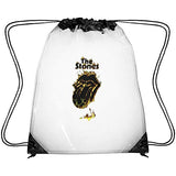 Capxieey Clear Drawstring Backpack Rolling Stones Flaming Tongue Dancing Bag Gym Sports Travel Sack