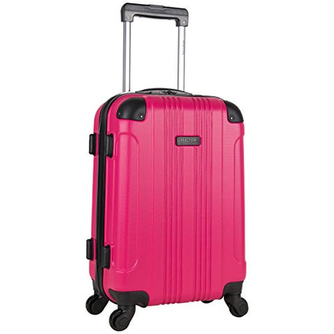 KENNETH COLE REACTION Out Of Bounds Luggage Collection Lightweight Durable Hardside 4-Wheel Spinner Travel Suitcase Bags, Magenta, 20-Inch Carry On