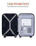 NINETYGO Carry on Luggage 22x14x9 with Spinner Wheels, Hardside Carry on Suitcase with Front Pocket Lock Cover, Super Convenient & Lightweight for Business Travel (20")