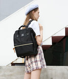 Himawari Travel School Backpack with USB Charging Port 15.6 Inch Doctor Work Bag for Women&Men College Students(H900d-L SB Black)