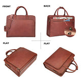 Banuce Vintage Full Grains Italian Leather Briefcase for Men Business Tote Attache Case Shouder