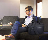 KROSER Laptop Bag Premium Laptop Briefcase Fits Up to 17.3 Inch Laptop Expandable Water-Repellent Shoulder Messenger Bag Computer Bag with RFID Pockets for Travel/Business/School/Men/Women-Black