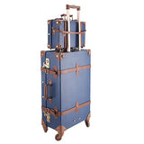 Co-Z Premium Vintage Luggage Sets 24" Trolley Suitcase And 12" Hand Bag Set With Tsa Locks (Pink