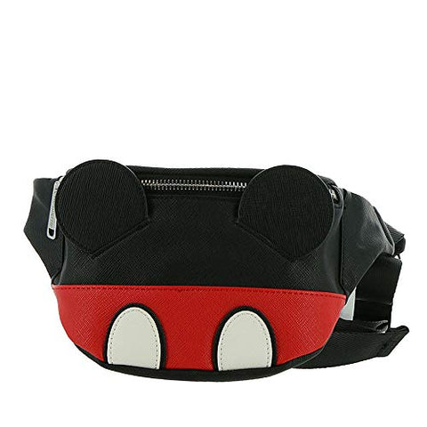Loungefly Mickey Mouse Faux Leather Fanny Pack - ST, Red-black-white