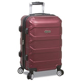 Dejuno Logan 3-Piece Hardside Spinner Combination Lock Luggage Set, Burgundy