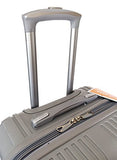 3 Pc Luggage Set Hardside Rolling 4Wheel Spinner Upright Carryon Travel Abs Gray