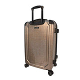 Mia Toro Italy Macchiolina Polish Hardside 26 Inch Spinner, Silver